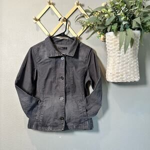 PrAna Jacket WMNS S Gray Corduroy Jacket Button Up Lightweight Coat Minimalist